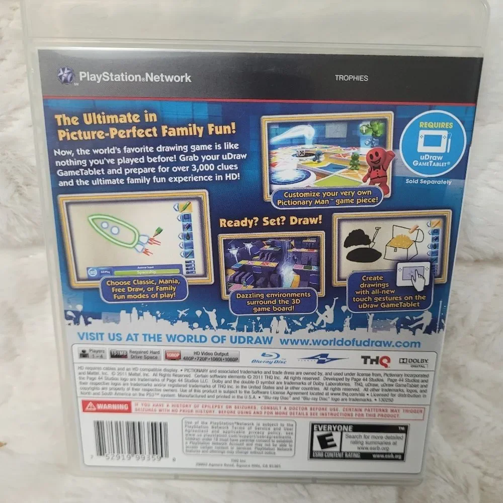 Sony PS3 PlayStaion 3 Pictionary Ultimate Edition Rated E for Everyone